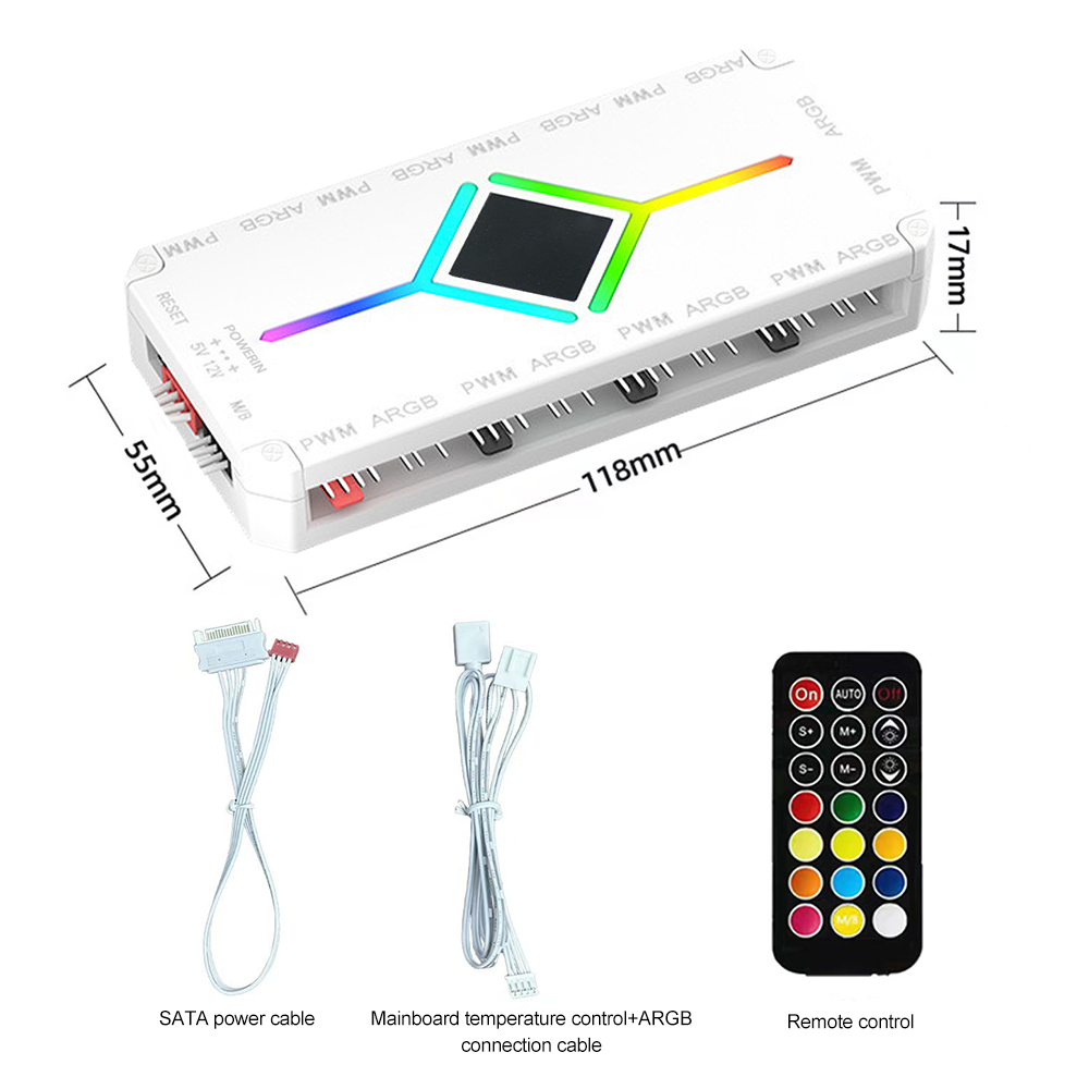 Magnetic Suction Hub Fan Ports For Computer PC Case Cooling Fan Hub 1