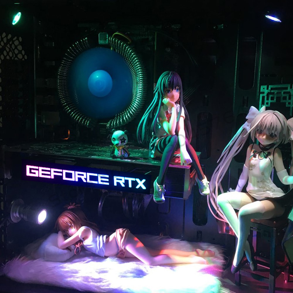 VGA Lightboard Graphics Card AURA SYNC Backplate With RGB Lighting Effects 3