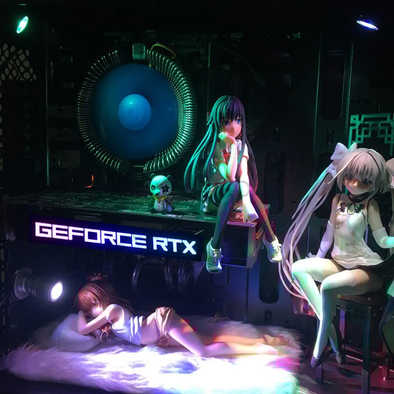 VGA Lightboard Graphics Card AURA SYNC Backplate With RGB Lighting Effects 3