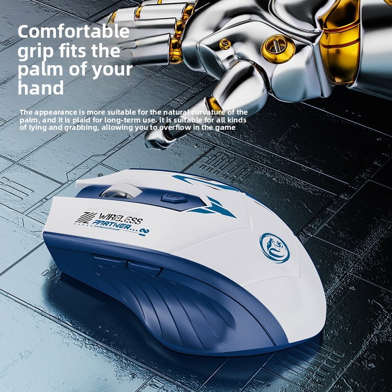 Rechargeable Glow Mouse Bluetoothcompatible Noiseless Cordless Mice For Computer And Laptop 2