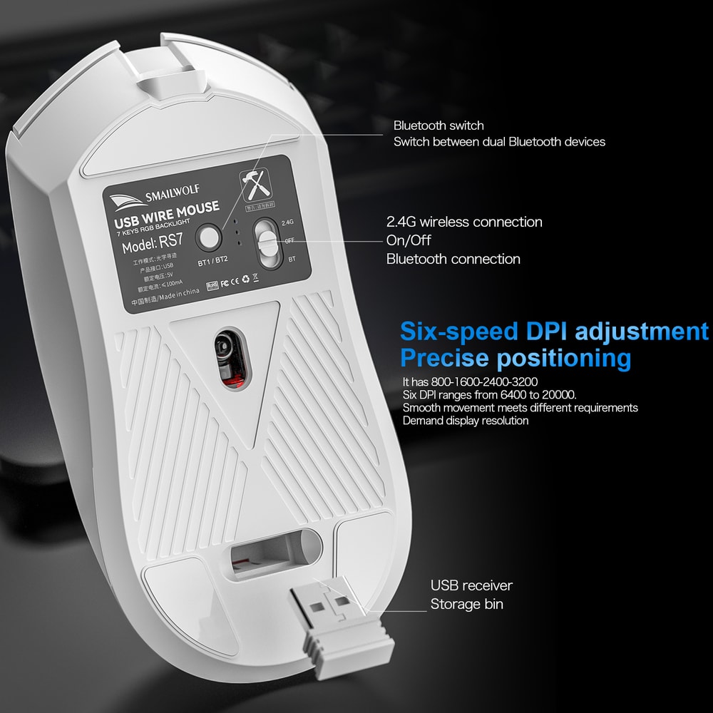 Macro Bluetooth Wireless Gaming Mouse For Laptop Desktop And Office Use 2