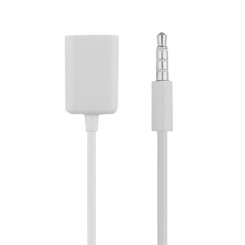 Car Audio AUX Jack to USB Adapter, Type A Female OTG Converter Cable for Auto Accessories