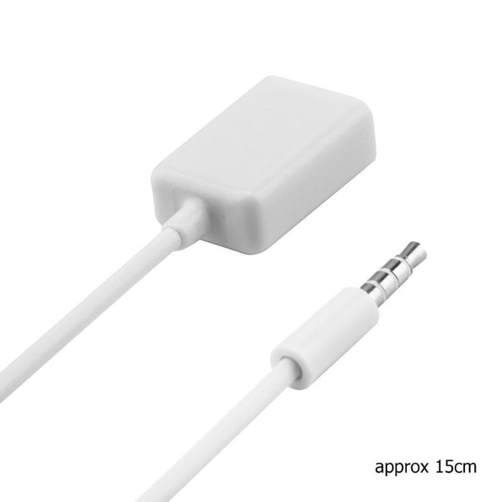 Car Audio AUX Jack to USB Adapter, Type A Female OTG Converter Cable for Auto Accessories