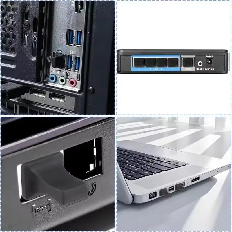 Ethernet LAN Port Protectors Silicone Dustplugs For Router Hub And Computer Ports 5