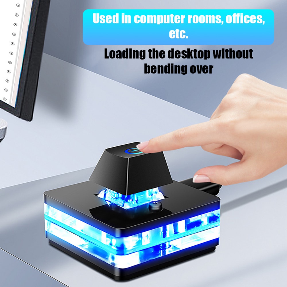 LED Lights Computer Power Switch External Start Power OnOff Button PC Motherboard Extension Cable F 2