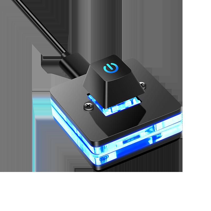 LED Lights Computer Power Switch External Start Power OnOff Button PC Motherboard Extension Cable F 4