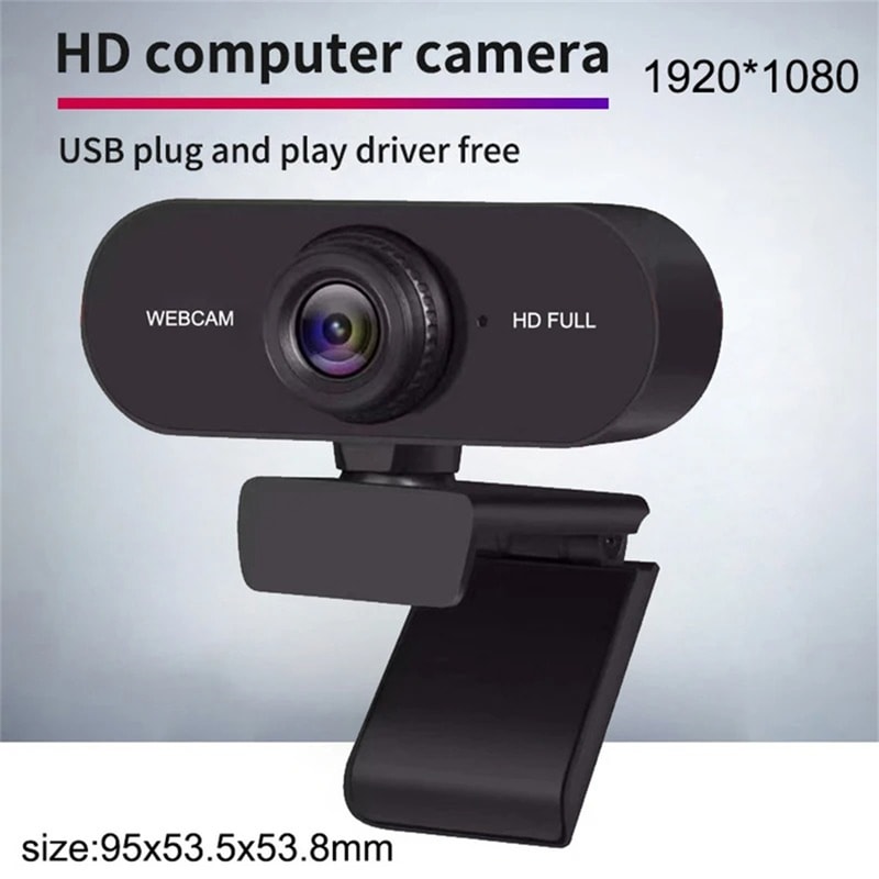 Webcam For Desktop Laptop, Mini USB Web Camera, With Microphone, Web Cam Cover for YouTube Skype Streaming