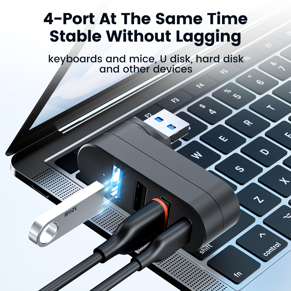 Data Transfer Ports Multiple Expander For Computer Laptop MacBook 3