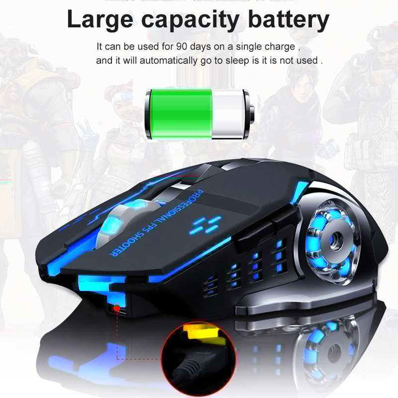 Bluetooth Mouse USB, Mechanical Backlight, Silent Wireless Gaming Mouse For PC Gamer Computer