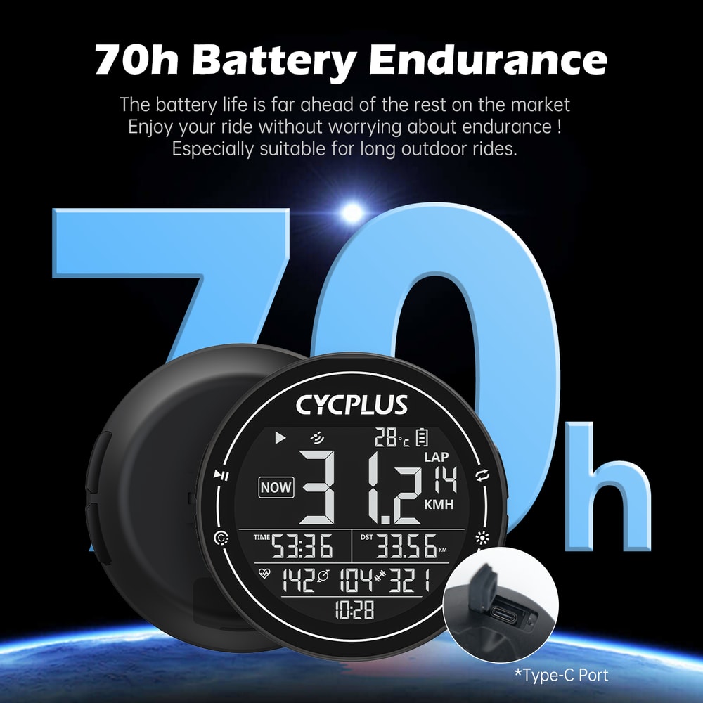 Wireless ANT Bluetooth GPS Bicycle Accessories, Waterproof Speedometer Bike Cyclocomputer