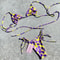Halter Swimwear Brazilian Bikini Set, Print Beachwear Swim Suits Female