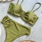 Brazilian Bikini Set Female Swimwear Solid Thong Swim Suits Beachwear For Women 0