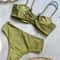 Brazilian Bikini Set Female Swimwear Solid Thong Swim Suits Beachwear For Women 1