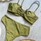 Brazilian Bikini Set Female Swimwear Solid Thong Swim Suits Beachwear For Women 1