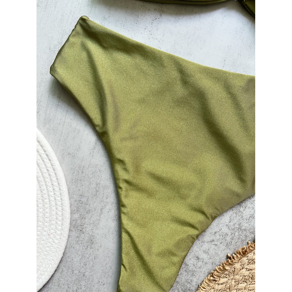 Brazilian Bikini Set Female Swimwear Solid Thong Swim Suits Beachwear For Women 4