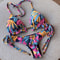 Brazilian Biquinis New Swimsuit Women Feather Print Bandage Swimwear