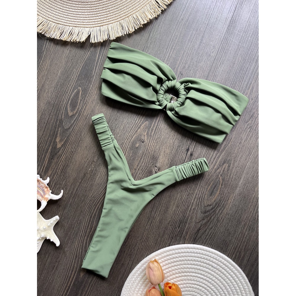 Brazilian Bikini Set, Female Swimwear Thong Biquini Swimming Suits Beachwear