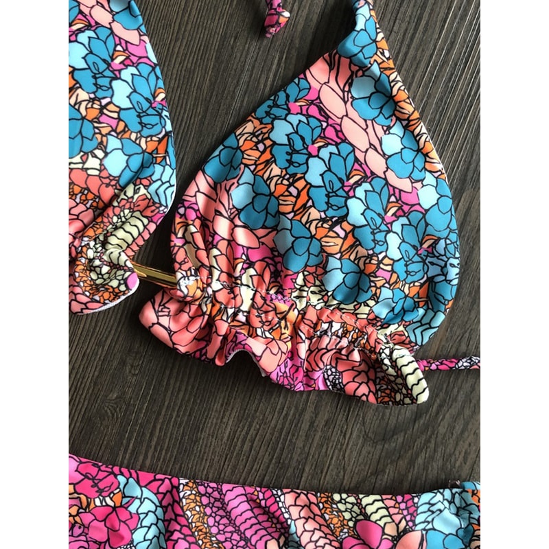 Push Up Swimsuit, Swimwear String Bikini Set for Women, Beach Bathing Suit