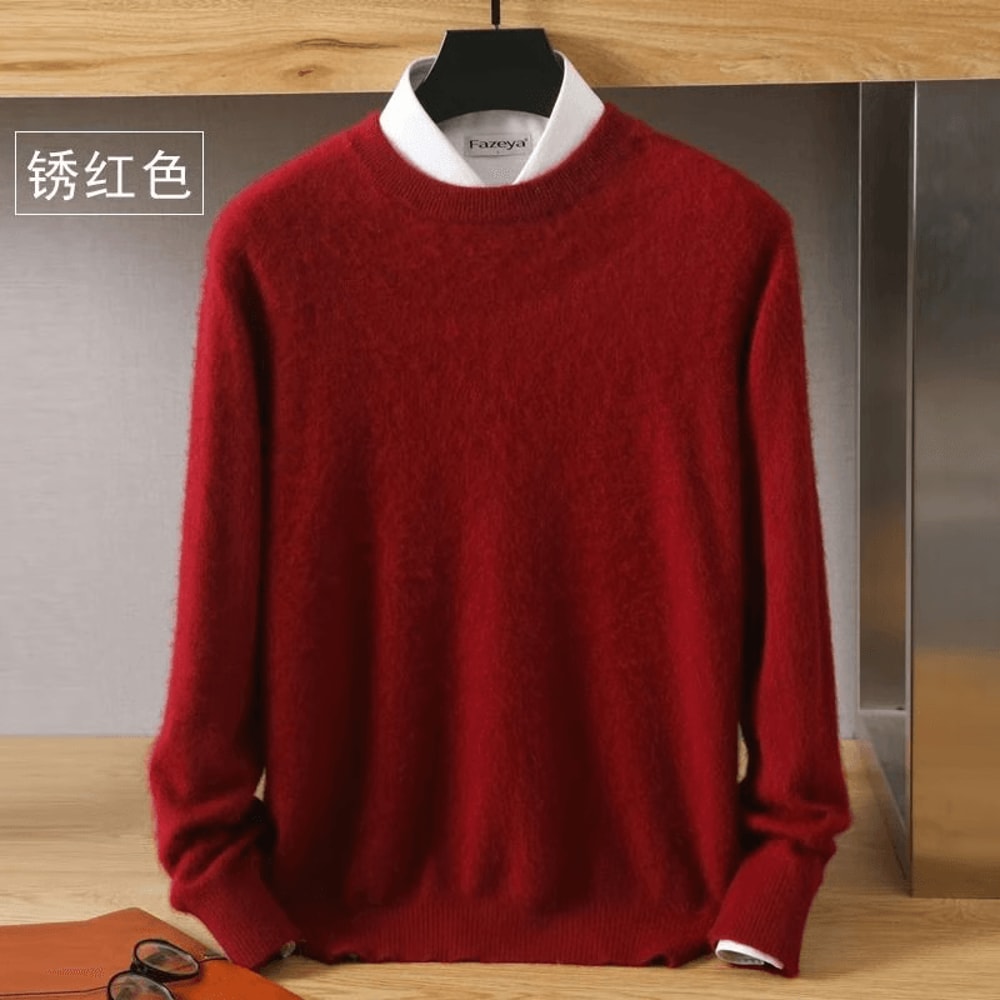 mens winter knit sweater styled for everyday wear
