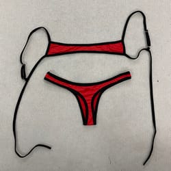 aesthetic spice girl beach swimsuit, backless simple summer split bikini