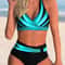 Beach Vacation Bathing Suit With Swimsuit Tummy Control Ruffle Top Shorts Swimwear 6
