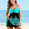 Ordinary Design Set with Hollow Leaf Print Swimwear, Beach Wear Sports