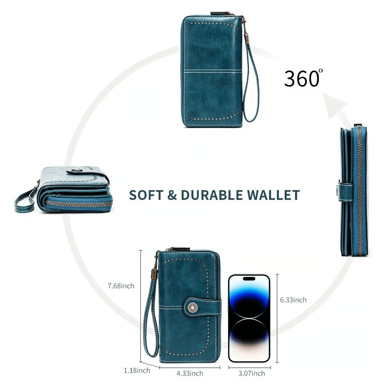 anti skimming wallet clutch for contactless cards