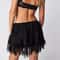 Flowy Swimwear Skirt, Ruffle Low Waist, Layered Pleated Style