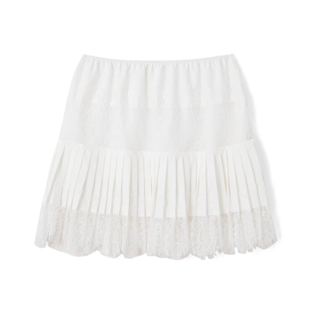 Flowy Swimwear Skirt, Ruffle Low Waist, Layered Pleated Style