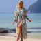 Luxury Beach Outings Belted Swimwear Cape Sea Boho Coverup Long 9