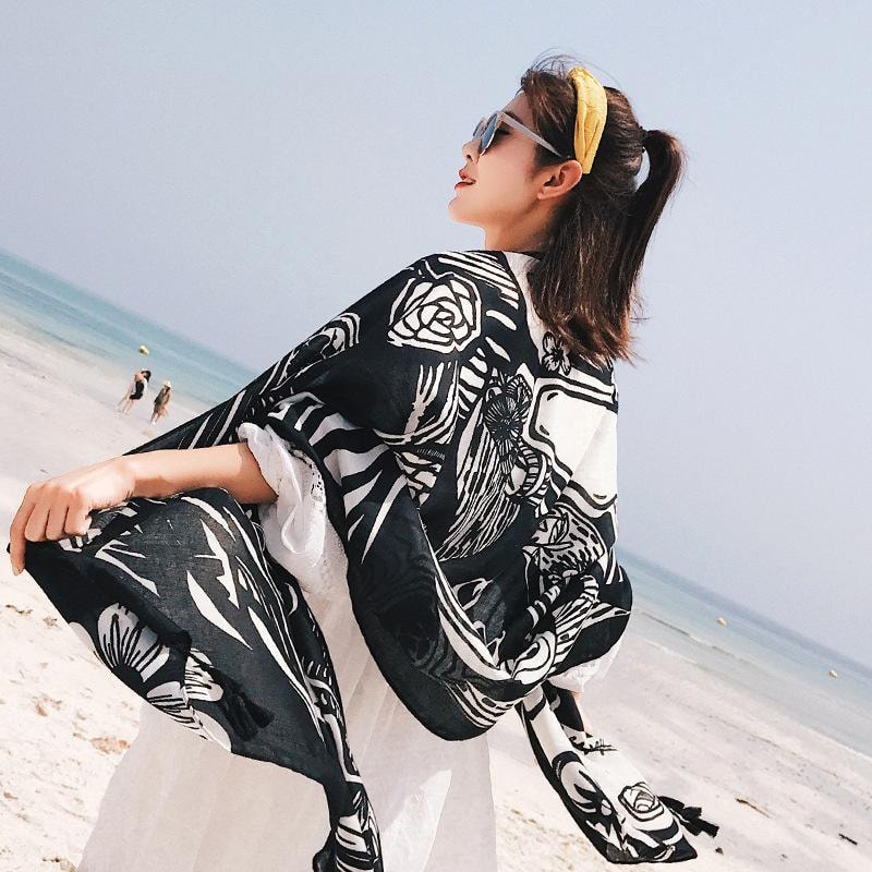 Women Beach Dress Large Bikini Bathing Swimwear Cover Up Sarong Wrap Scarf 8