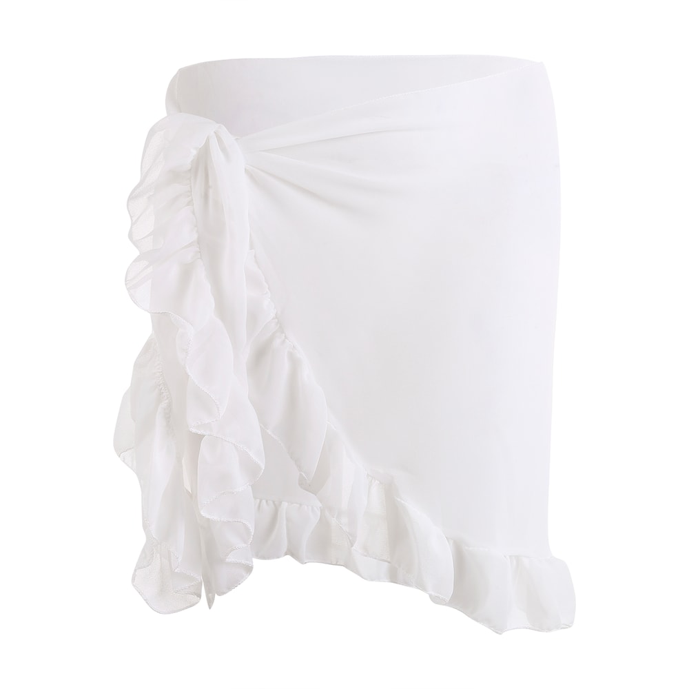 Bikini CoverUps Wrap Sarong Chiffon Swimwear Pareo Beach Skirts Kaftan 7