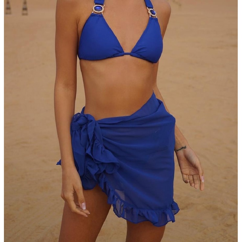 Bikini CoverUps Wrap Sarong Chiffon Swimwear Pareo Beach Skirts Kaftan 4