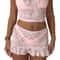 See Through Mini Skirts Low Waist, Women's Bikini Cover-up Skirts Lace, Ruffle Casual Beach Skirts Summer