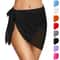 Beach Bikini Wrap Sheer Short Short Solid Sarong Swimsuit Coverups Chiffon Skirt Scarf Swimwear 2