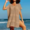 Summer Vacation Casual Loose Beachwear, Hollow Out Beach Bikini Cover-Ups Ladies, Sunscreen Smock