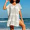 Summer Vacation Casual Loose Beachwear, Hollow Out Beach Bikini Cover-Ups Ladies, Sunscreen Smock