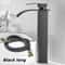 Black Waterfall Wash Basin Faucet Stainless Steel Toilet Bathroom Faucet Cold And Water 5