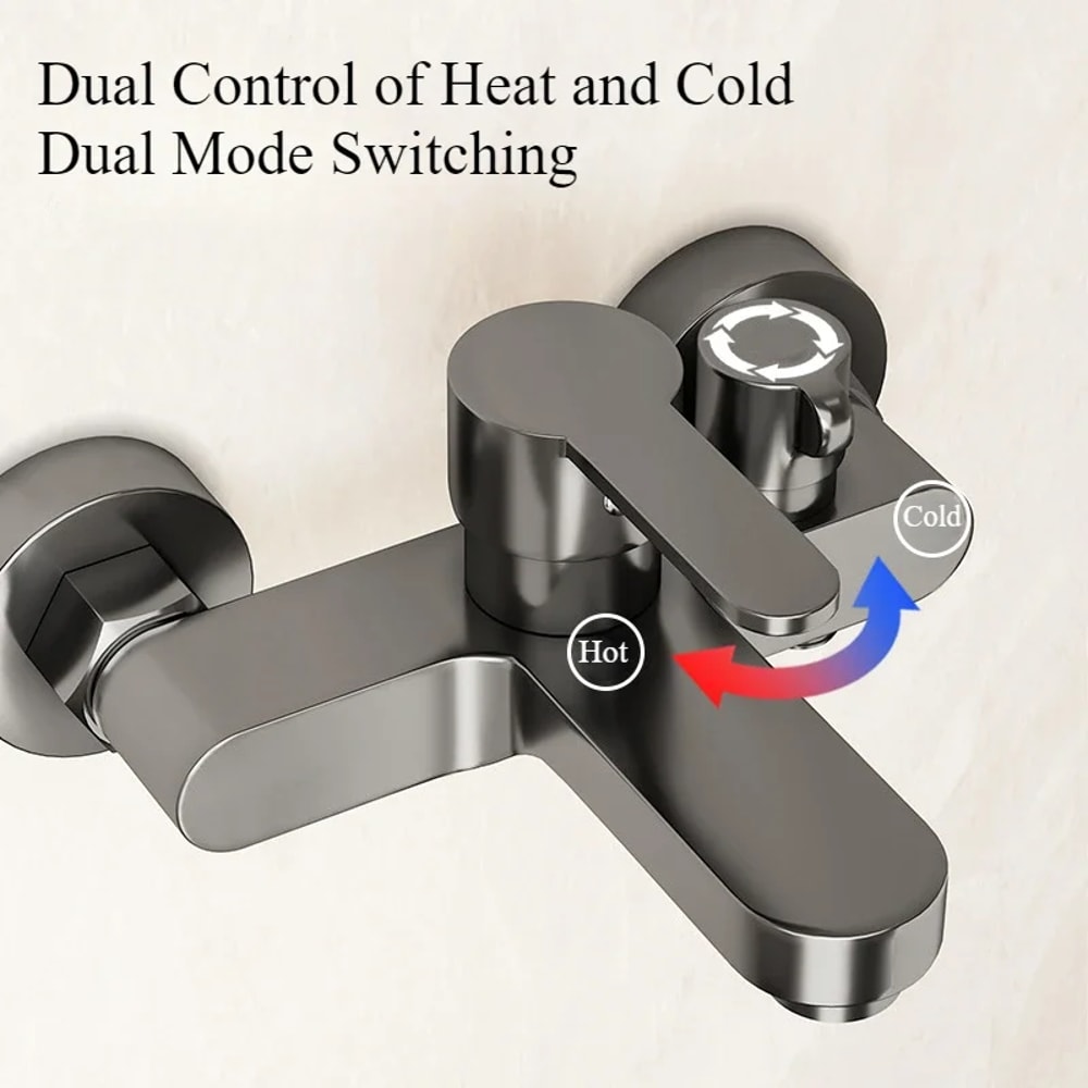 Shower Faucet Faucet Mixing Valve Shower Mixing Switch Triple Bathtub Shower Set Cold Faucet 1