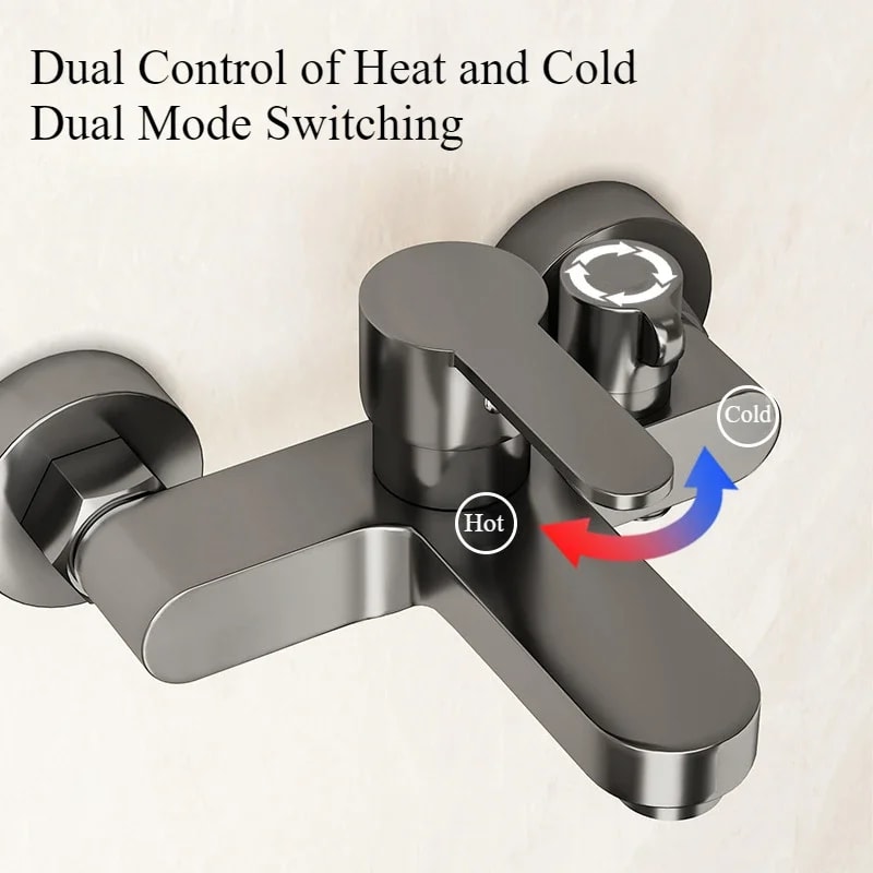 Shower Faucet Faucet Mixing Valve Shower Mixing Switch Triple Bathtub Shower Set Cold Faucet 1
