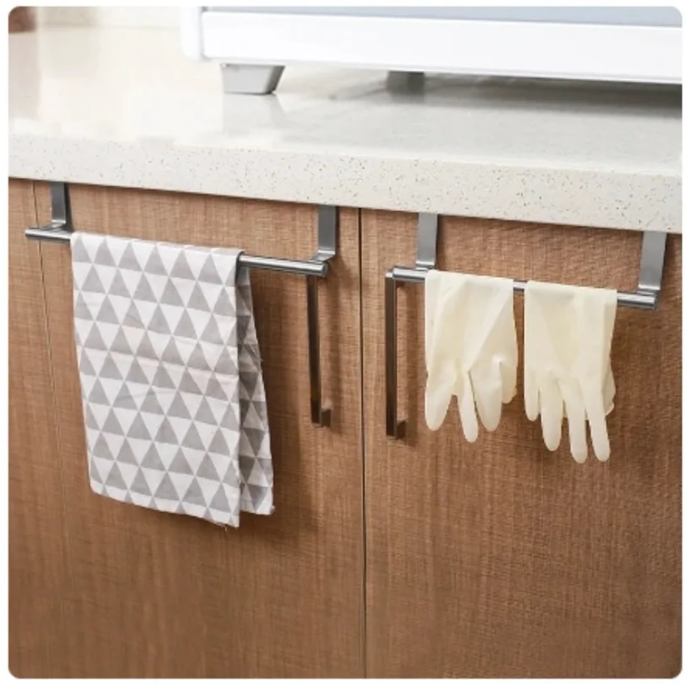 Hanging Towel Rack Stainless Steel Storage Organizer For Kitchen Bathroom 3
