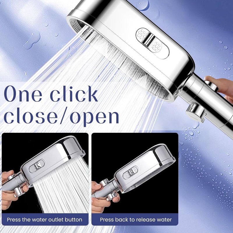 Flexible Shower Head Anticlogging Easy To Clean Handheld Bath Shower Head 1