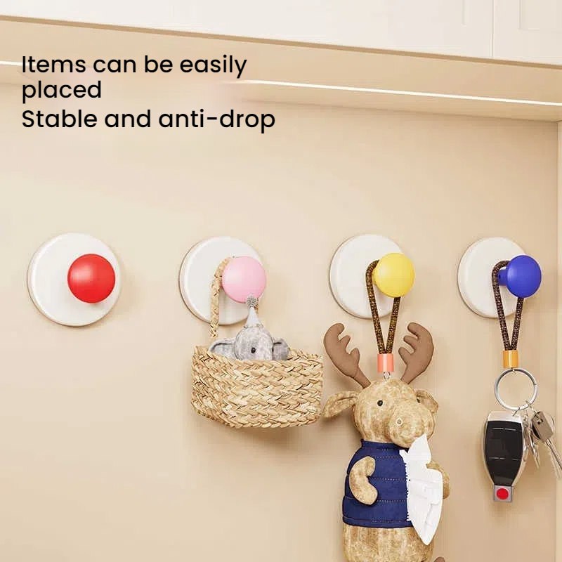 Wall Hook Adhesive No Punching Required Clothes Hook Towel Hanger Bathroom Kitchen Door Back Hook 1