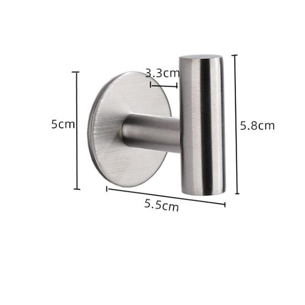 Aluminum Alloy Coat Hook Hangers, Self Adhesive Towel Rack, Rustproof Wall Hooks for Kitchen and Bathroom