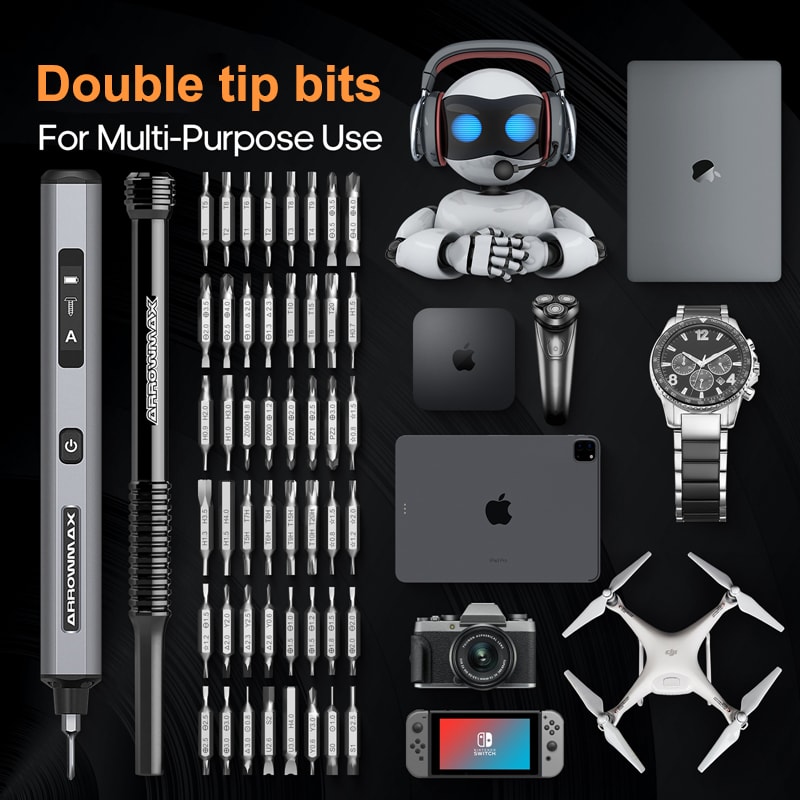 Rechargeable Cordless Screwdriver SES Pro Plus Precision Electric Screwdriver Set Smart Body Sensor 4