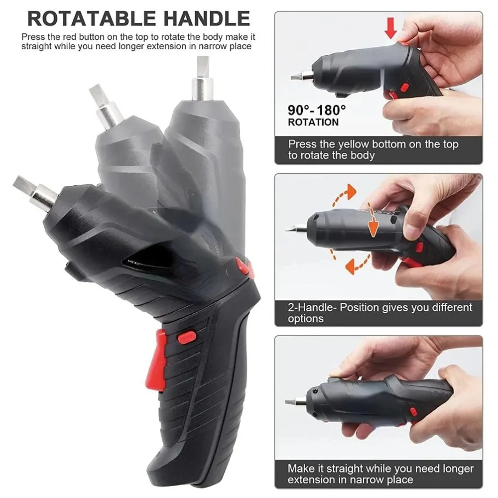 Cordless Electric Screwdriver Battery Powered Portable For Household Maintenance 1