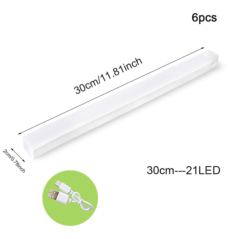 Rechargeable Lamp For Kitchen Cabinet Bedroom Wardrobe Staircase Light 7
