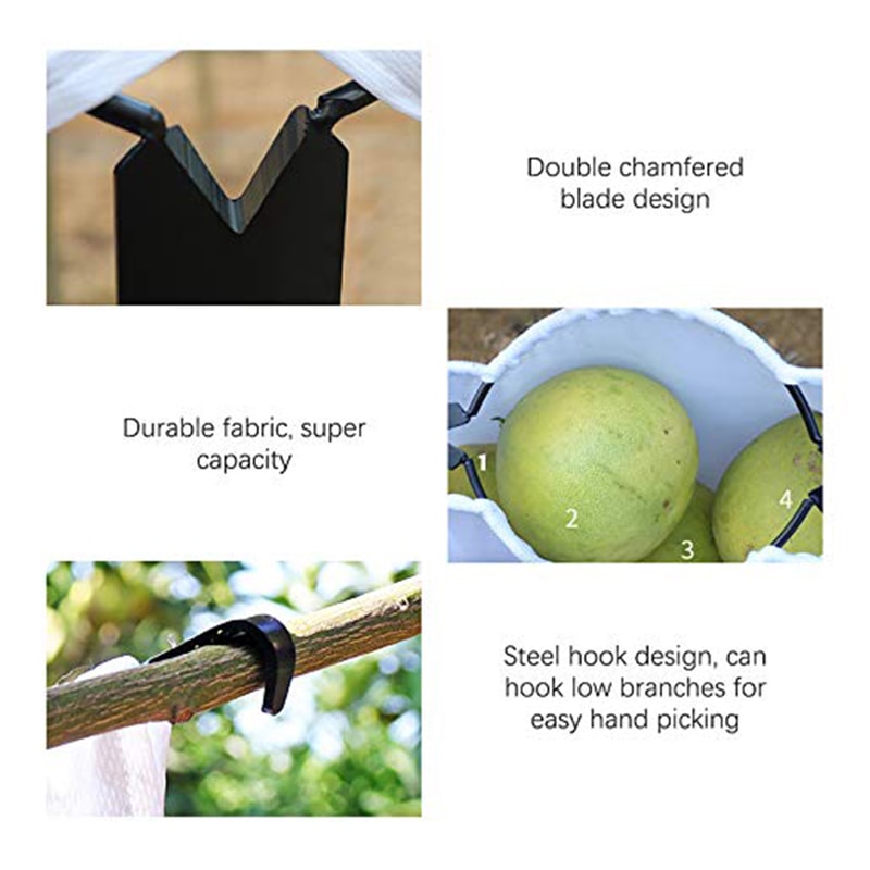 Fruit Gathering Tool, Tree Picking Tool, Garden Collection Pouch, Farm Supplies for Harvesting