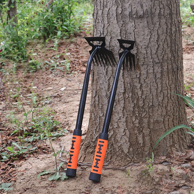 Dual Headed Stainless Steel Garden Rake Weeding Tool For Effective Gardening 3