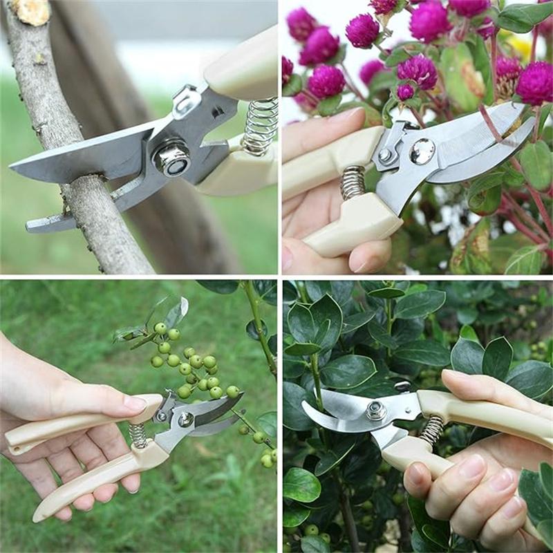 Multifunctional Pruning Scissors Cutting Flower Tree Branch Bypass Garden Pruner Hand Shear Clipper 3